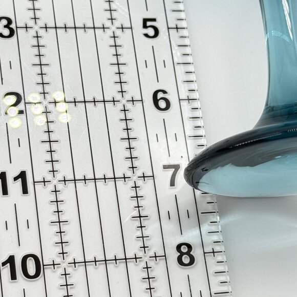 Libbey Aqua Blue Wine Glasses 7" Tall Vintage Elegant Design Set Of 2 - Picture 6 of 7